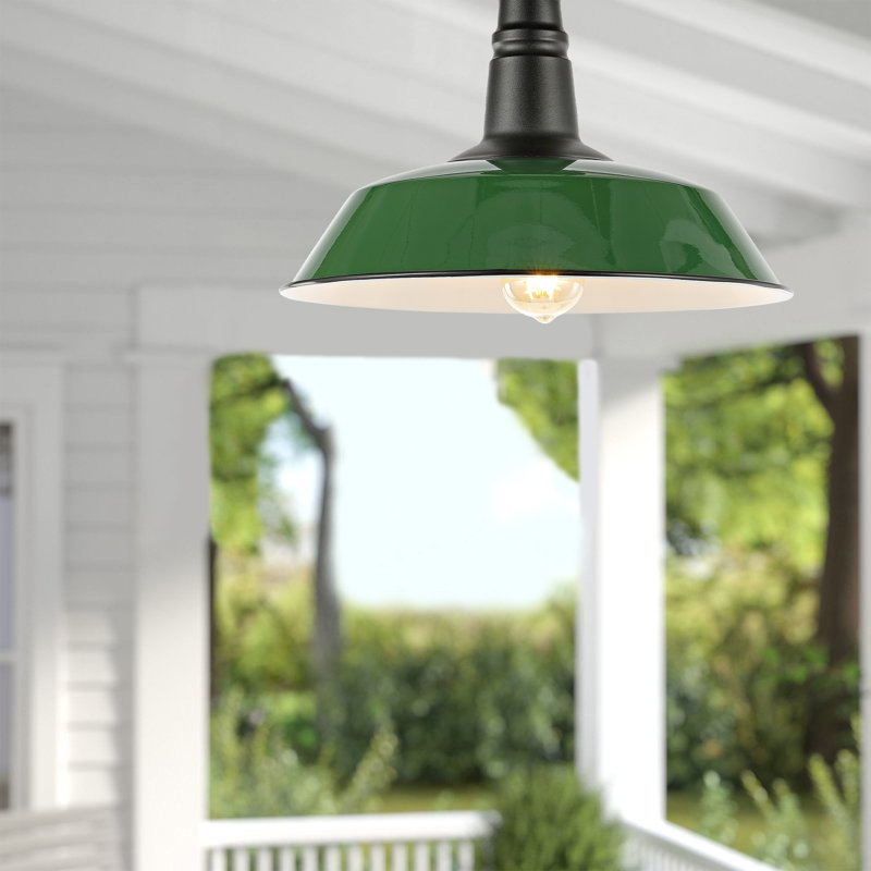 Plafonnier semi-encastré 1 lumière 14 po, Vert