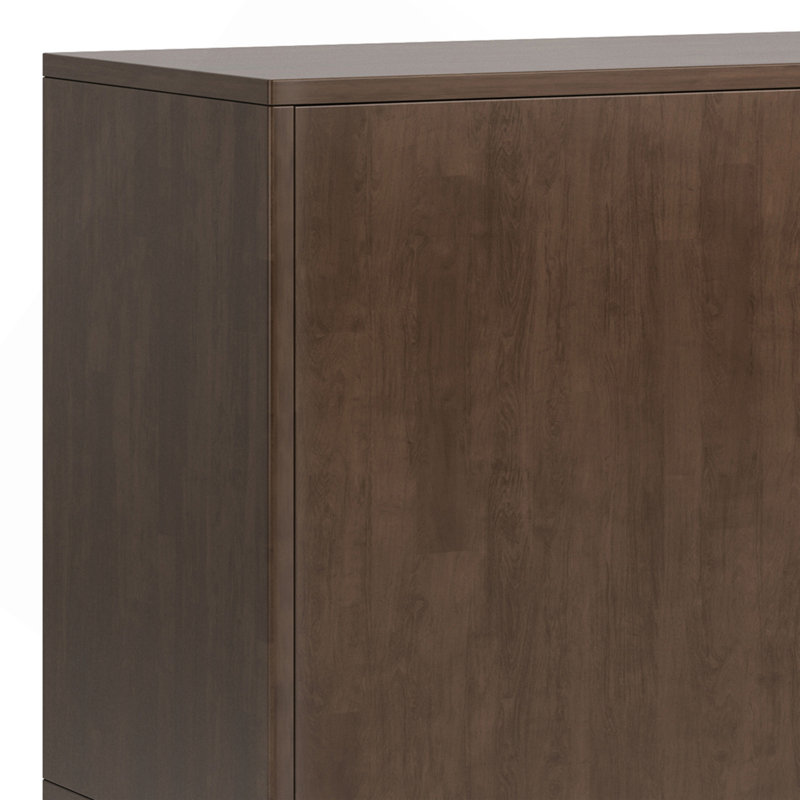 Buffet Harper en bois massif brun noyer