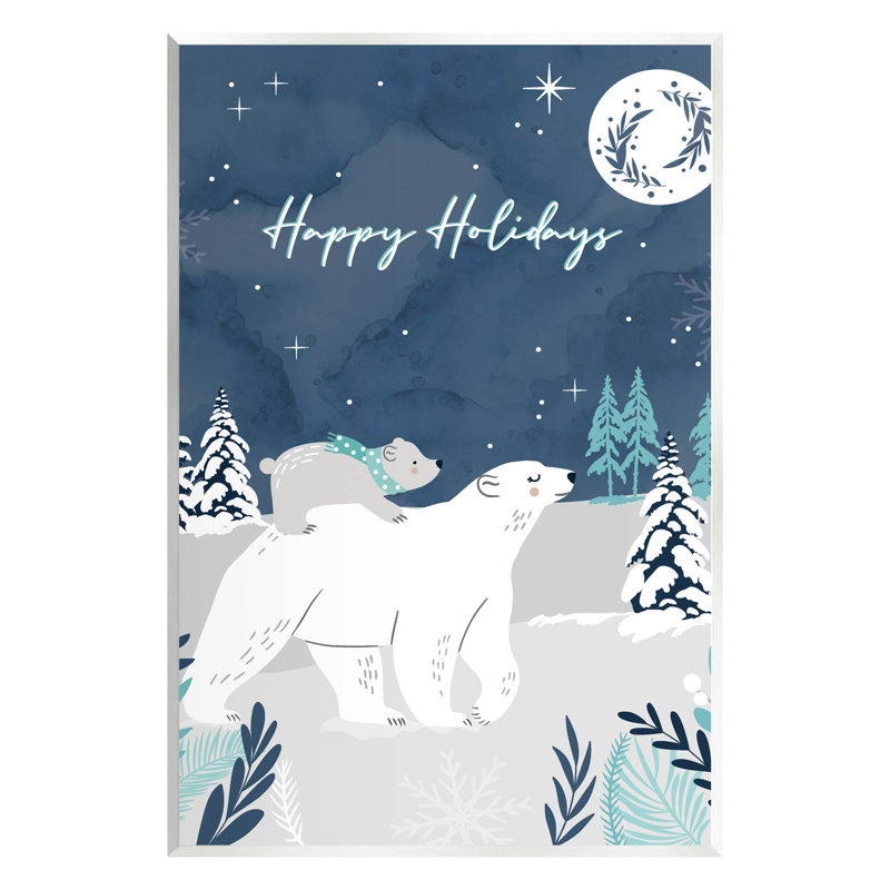 Bonnes fêtes, neige hivernale at-115, H 19 po x l 13 po x P 0,5 po, Plaque murale