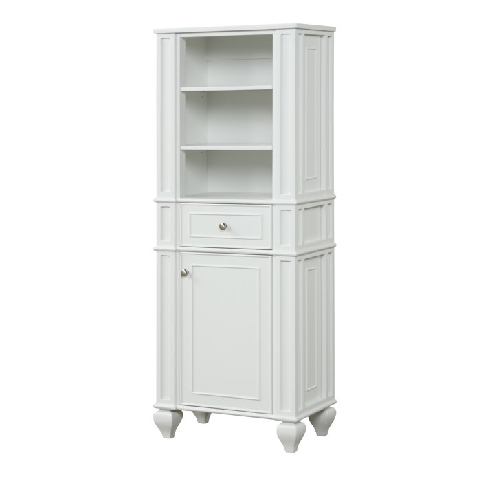 Lark Manor Arbesa Solid Wood Freestanding Linen Cabinet | Wayfair