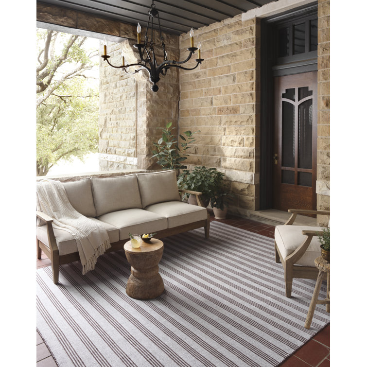 Magnolia Home by Joanna Gaines x Loloi Indoor / Outdoor Charlie Silver / Bark Area Rug