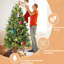 Arbre de Noël de 6 pi, 1032 texturés - pointes riches, 300 branches blanches réparties uniformément, branches articulées, arbre en métal avec branches pour un arrangement facile,