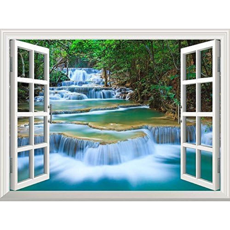 Landscape Of Deep Forest Waterfall