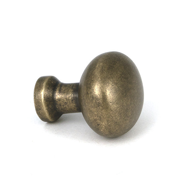 Moore Cabinet Knob, Burnished Brass, 0.98" Knob Diameter