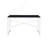 Black And Chrome Writing Desk With Sled Base