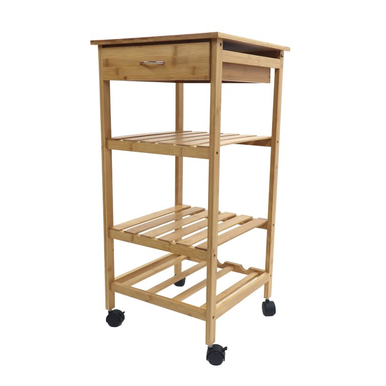 Lagho Solid Wood Kitchen Cart