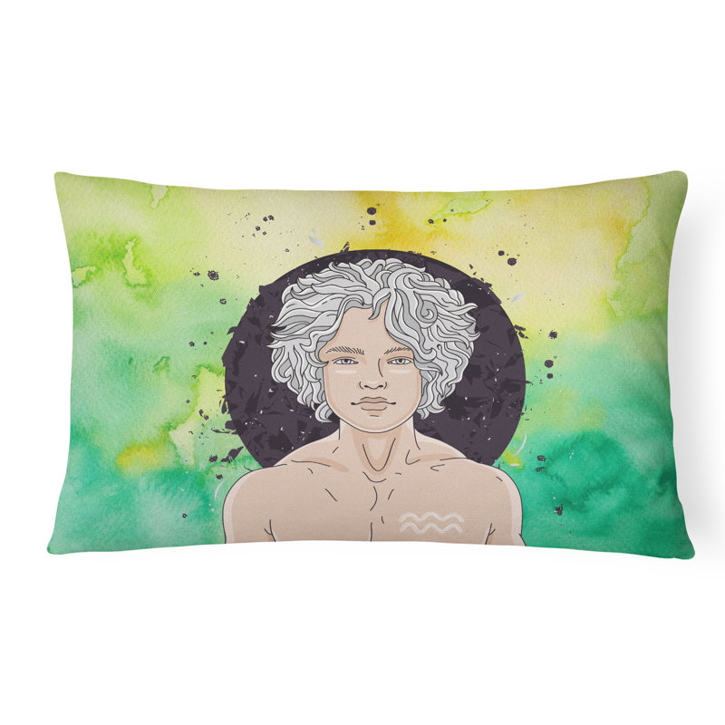 Coussin lombaire à enseignes aquarius zodiac
