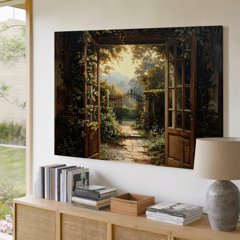 Toile d'art encadrée, "Enchanted Garden", H 30 po x l 40 po
