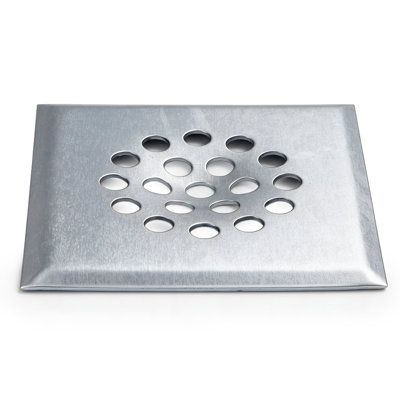 SUPPLYGIANT 8" Square Galvanized Steel Cesspool Cover Plate Perforated Vent Plate