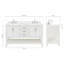 ARIEL Magnolia 60 Double Sink Bathroom Vanity with Top-621125-38213390