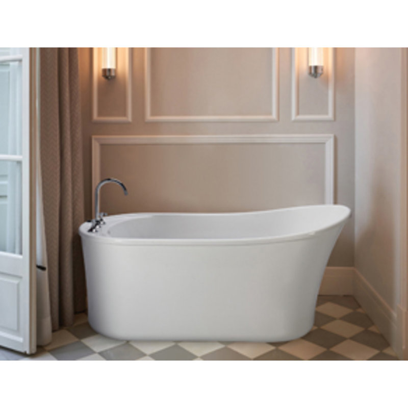Eryn 60" Freestanding Soaking Bathtub, Solid Surface
