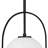 Arie 1-Light Steel Pendant with Globe Shade-578231545-578231546