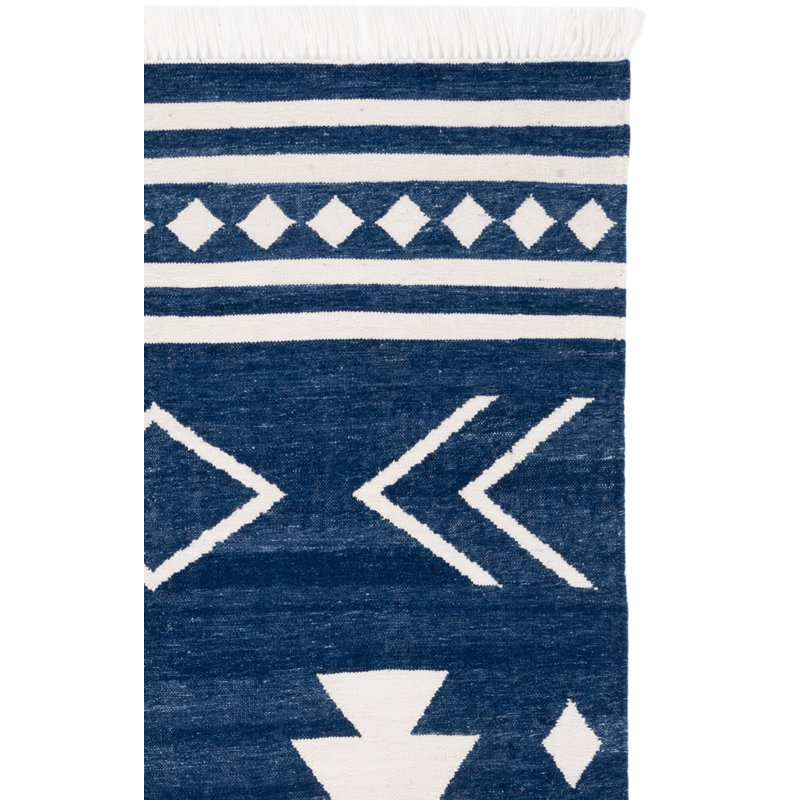 Brightynn Flat Weave Polpropylene Southwestern Rug, Square 7'