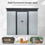 8x6 Metal Outdoor Storage Shed With Window And Transparent Plate White