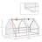 Outsunny 6' X 3' X 3' Portable Mini Greenhouse Outdoor Garden With Large Zipper Doors And Water/UV PE Cover-128848330
