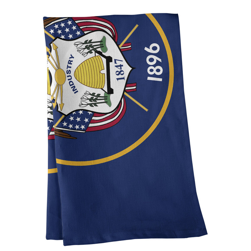 Serviette de thé drapeau de l’utah, Polyester sergé