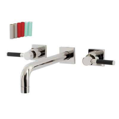 Kingston Brass Kaiser Two-Handle 3-Hole Wall Mount Roman Tub Faucet