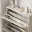 Shoe Cabinet With 2 Flip Drawers, Fluted Shoe Storage Cabinet