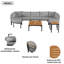 Ensemble de salon de patio avec coussins beige-1181207484
