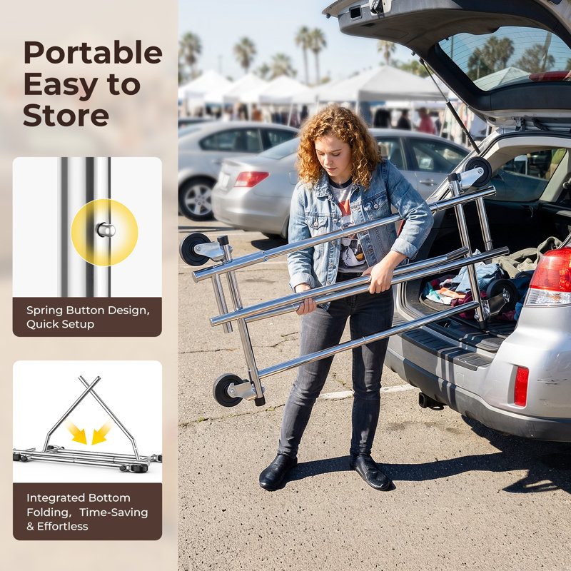 Portant à vêtements sur roulettes 400 lb