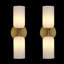 14" Dimmable Solid Brass Alabaster Wall Mounted Sconce With Alabaster Shade (Set of 2)-1116399170