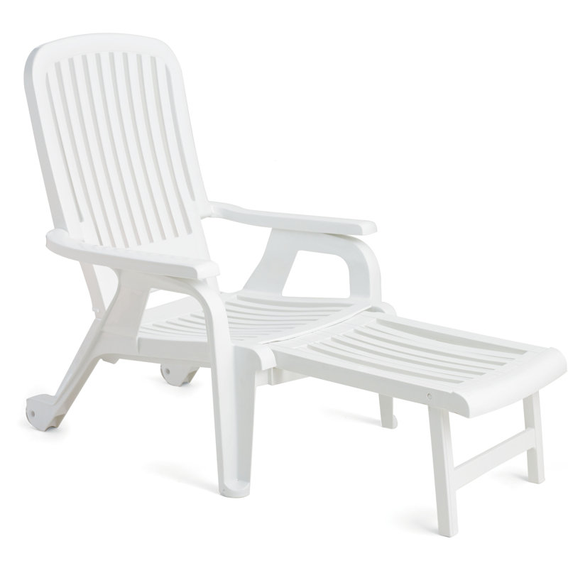 Chaise de plancher empilable blanc Bahia, Blanc