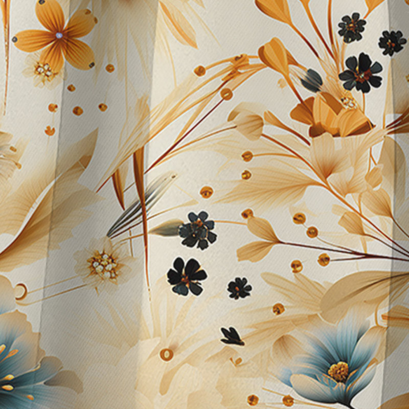 Earthy Elegance Boho Pattern Blackout Single Curtain Panel, 52" W x 108" L