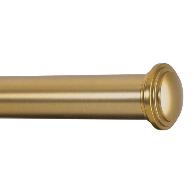  Tringle de rideau de fenêtre, embout décoratif de 1 po, 28 à 48 po, or chaud, 28" - 48", Doré chaud