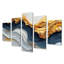 Golden Silence of Minimal arble River III - Silence, art mural - ensemble d'art mural moderne diamant