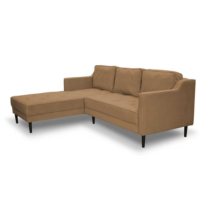 4 Seater Sofa Bed, Orange, Left Hand Facing