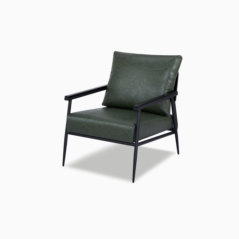 Fauteuil Bechtold, Cuir végétalien vert Bechtold