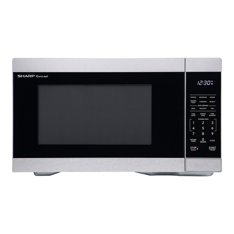 Four à micro-ondes de comptoir en acier inoxydable Carousel® Sharp SMC1162KSC, 1,1 pi³ pi., Auto-cuisson et dégivrage, parfait pour les petites cuisines, les dortoirs, les bureaux