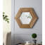 Miroir hexagonal 18,5 "x 18,5" avec cadre en bois naturel, décoration murale-917672305