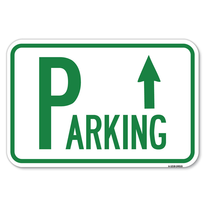 Parking With Arrow Pointing Up/24515, 12" H x 18" W x 1" D