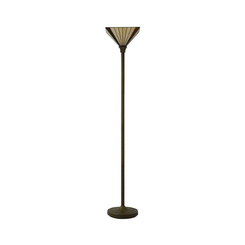 Motasim 167cm Traditional Floor Lamp, Antique Brass