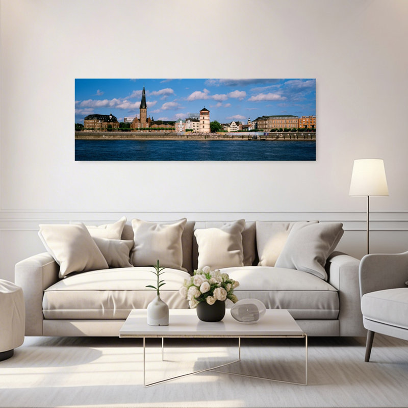 Rhénanie, art abstrait de la ville de Duss effrénée, Allemagne, H 20 po x l 60 po