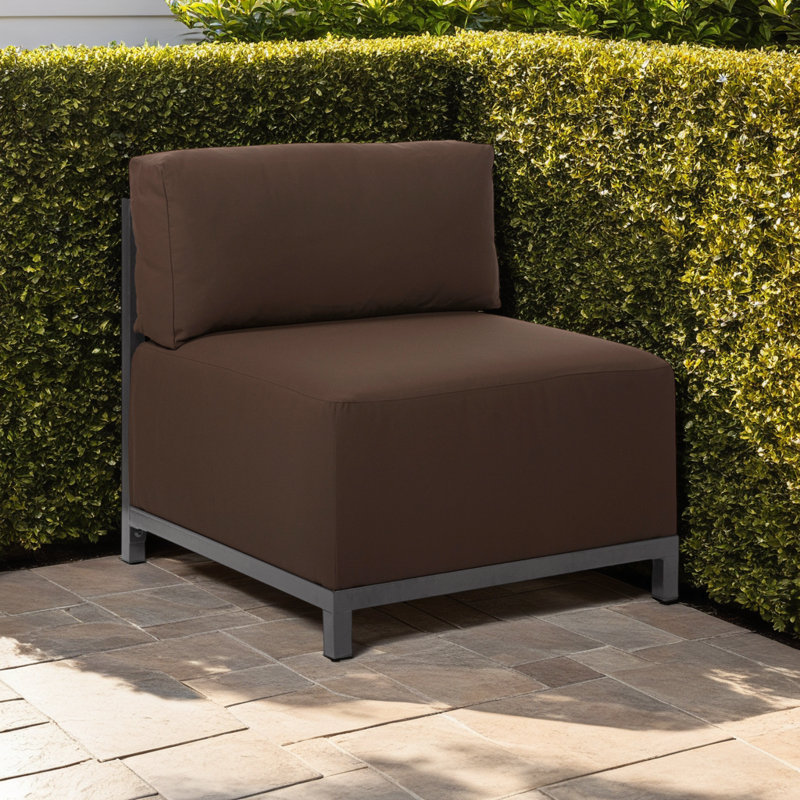 Fauteuil de chambre Woodsen, Charbon paysage marin, Titane