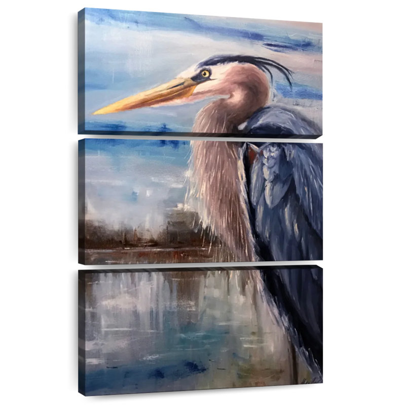 Brampt Resting Great Blue Heron, 50" H x 32" W