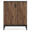 Armoire à chaussures 31,5 pouces en bois brun et noir avec portes, range-chaussures 5 niveaux-2016091095