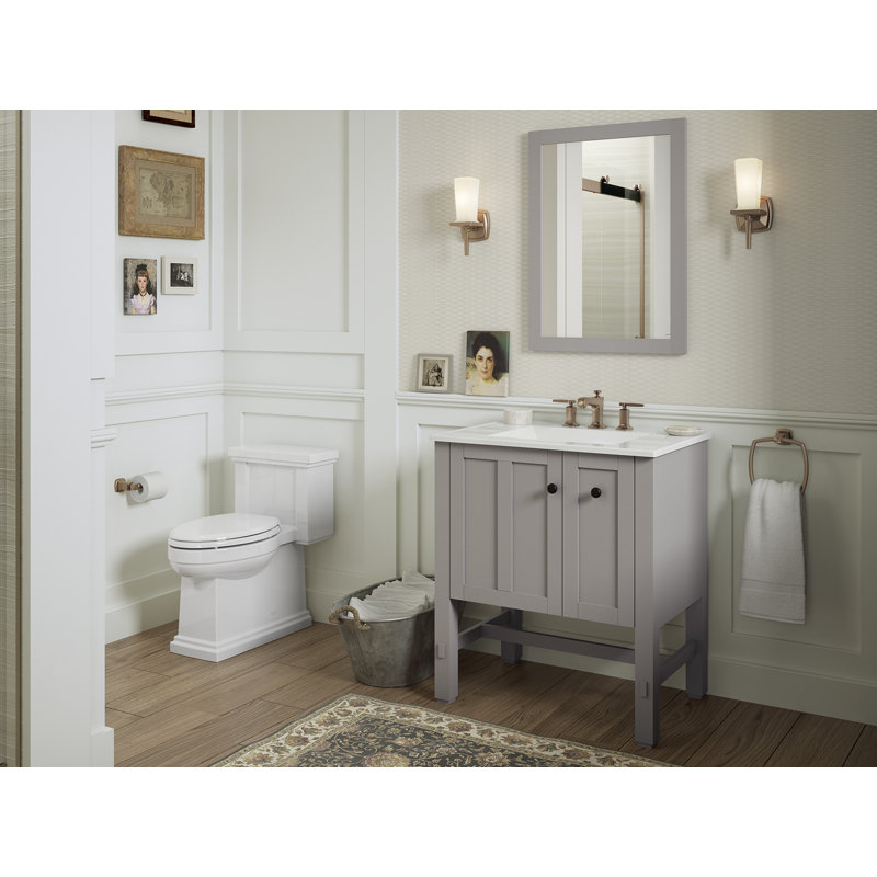 Tresham Modern Bathroom Mirror, Mohair Gray