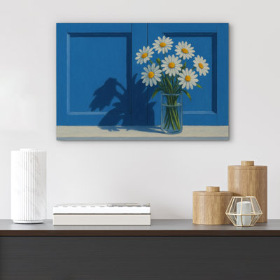 Reproduction d'art sur toile encadrée - œuvre d'art botanique florale, décor moderne minimaliste pour le salon
