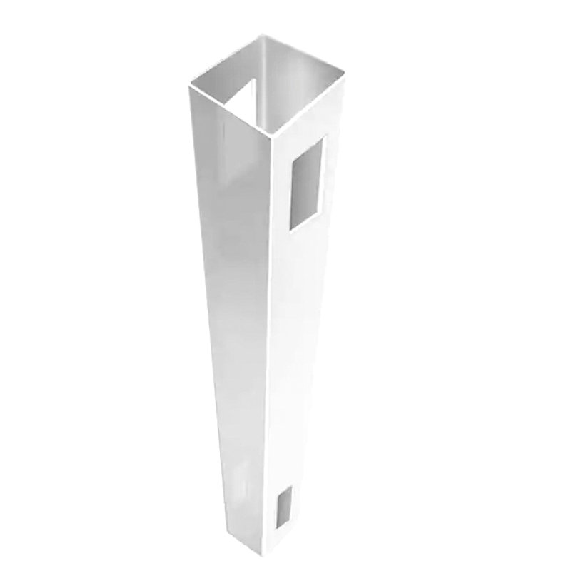 Ensemble de 2 poteaux pour clôture en vinyle blanc