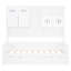 Lit de jour simple avec lit gigogne et armoire de rangement, lit peu encombrant - tablette compacte encastrée blanche pratique-2048376