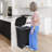 Glad Kitchen Trash Can with Lid, Foot Pedal and Garbage Bag Rings, 20 Gal, Black-119932370-119932374