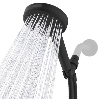 Douche à main à 10 jets haute pression certifiée cUPC avec boyau de douche en acier inoxydable de 71 pouces, support de douche réglable