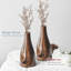 Ensemble de 2 vases en bois de manguier naturel