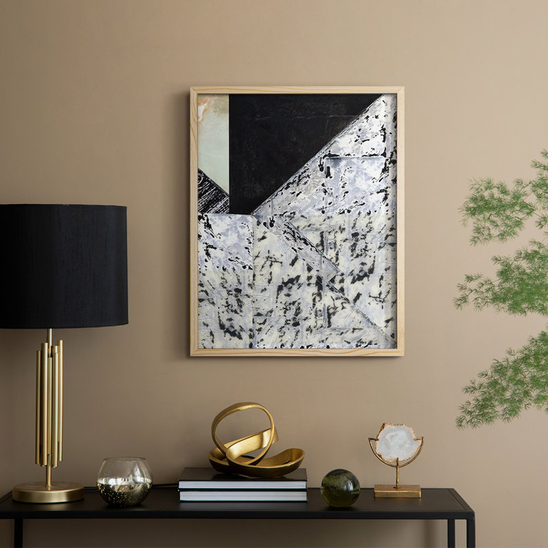 Tiles & Texture Abstract Angles II Framed Print - Solid Wood, 30" H x 24" W