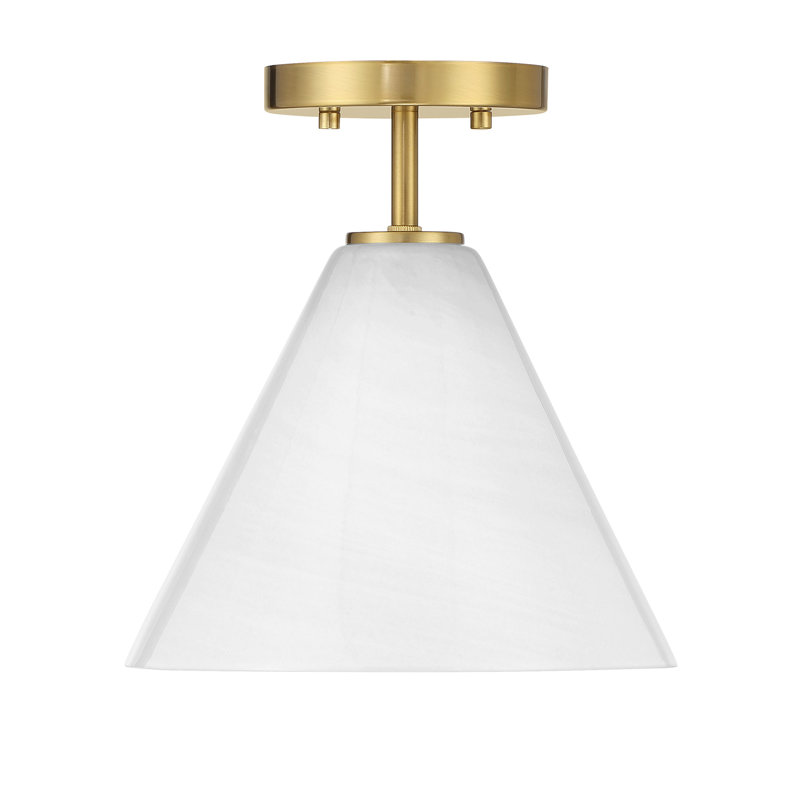 Mini-luminaire suspendu ou semi-encastré 1 lumière Hashimoto, Laiton