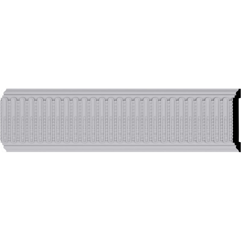 White High Density Urethane Temple Chair Rail Moulding