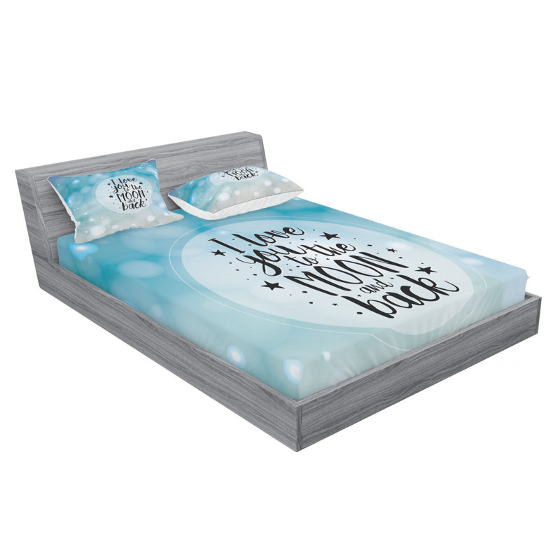 Microfiber Geometric Sheet Set, Queen Sheet Set with Fitted Sheet